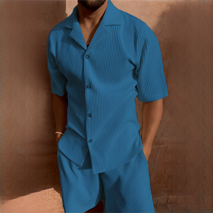 Junmar - Set aus Hemd und kurzer Hose für Herren, lässig