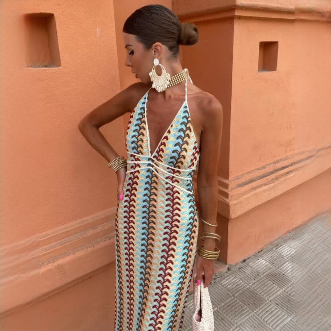 Fionna - Elegantes Kleid mit V-Ausschnitt für Frauen