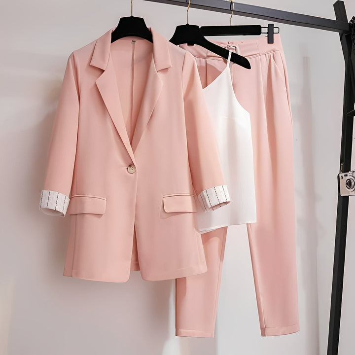 Paula - stilvolles Dreiteiler-Blazer-Set für Damen