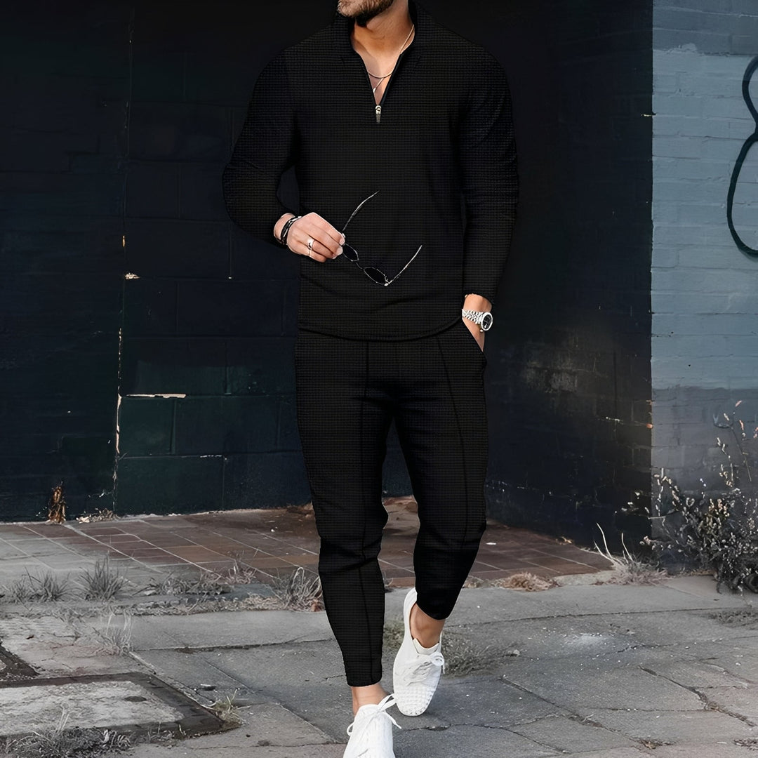 Andrew - Eleganter Herren-Trainingsanzug mit Waffelmuster