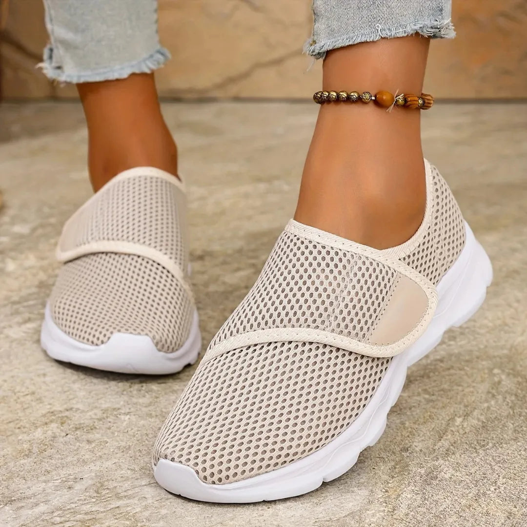 Damenschuhe für Diabetiker, breite Passform, Klettverschluss