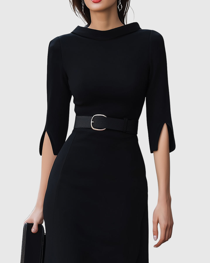 Sachiko - Minimalistische Midi-Robe