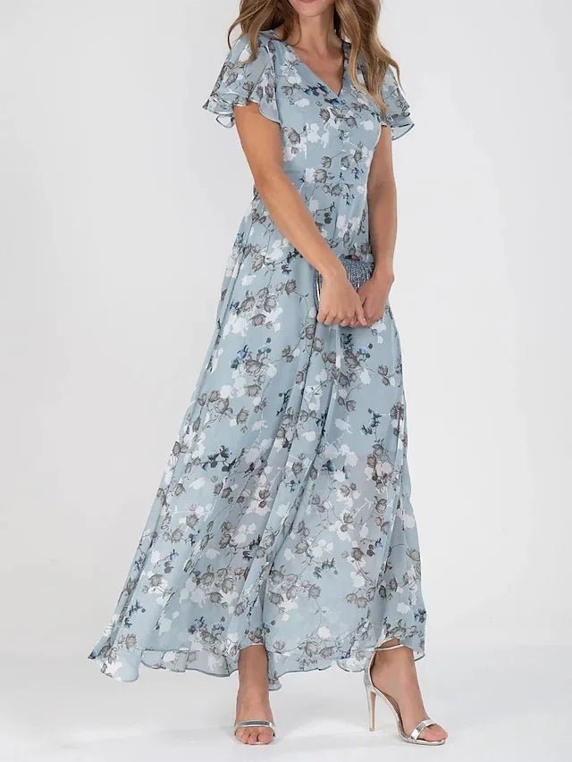 Glamouröses Bauchkaschierendes Kleid | Maxi-Kleid für Damen