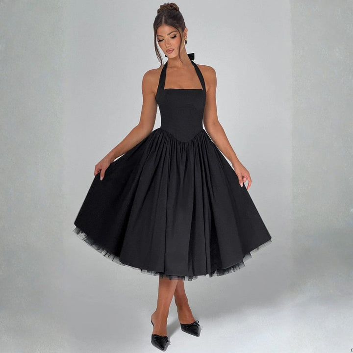 Nicole | Damen Hochzeitsgast Neckholder Midikleid