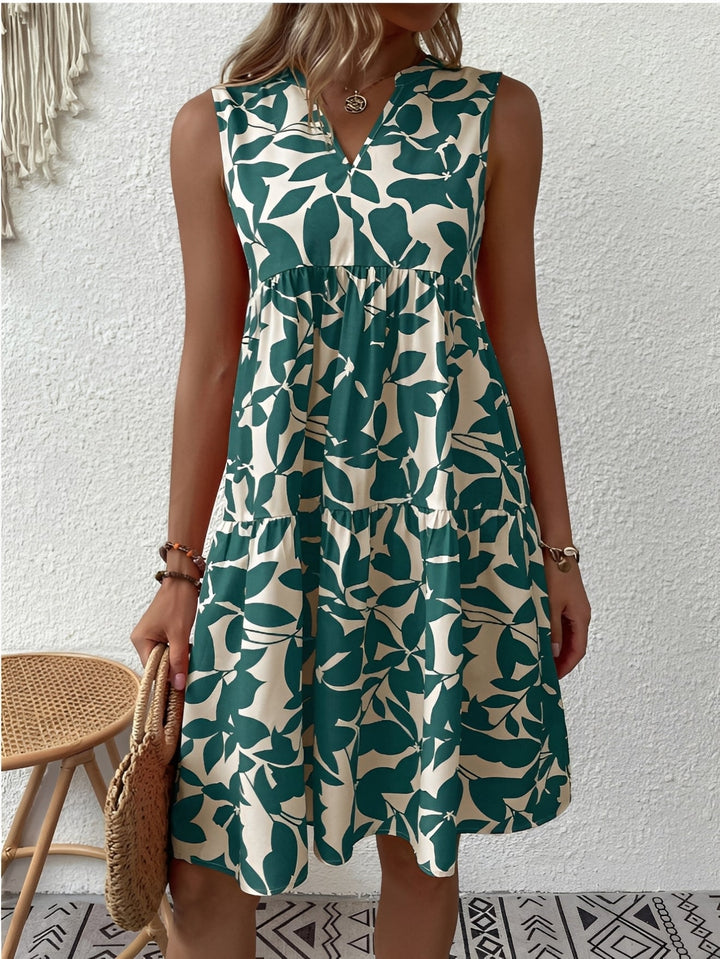 Tianna - Stilvolles Kleid mit V-Ausschnitt und Print für Damen