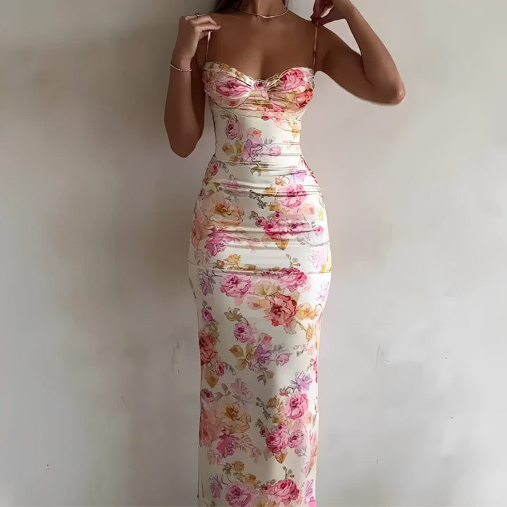 Vanessa - Stilvolles Maxikleid mit Blumenmuster für Damen
