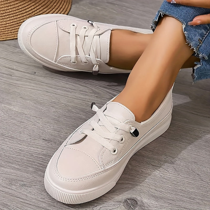 Christa | Damen Minimalistische Schnür Sneakers