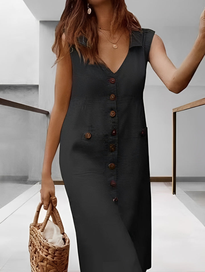 Olivia - Stilvolles, locker sitzendes Kleid mit Taschen für Damen