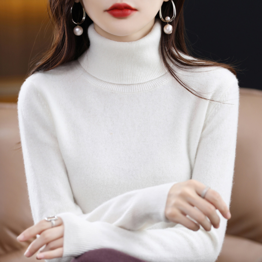 Pauline | Damen Winter Klassischer Rollkragenpullover