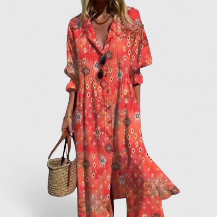 Boho-Kleid für Damen mit Print