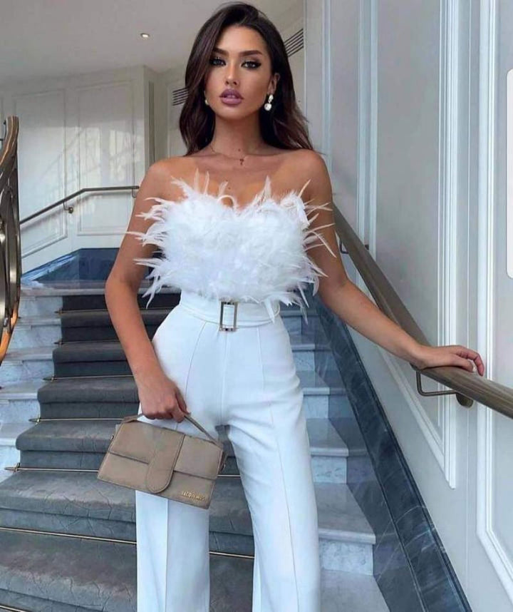 Frola - Eleganter Overall mit Bandeau-Top
