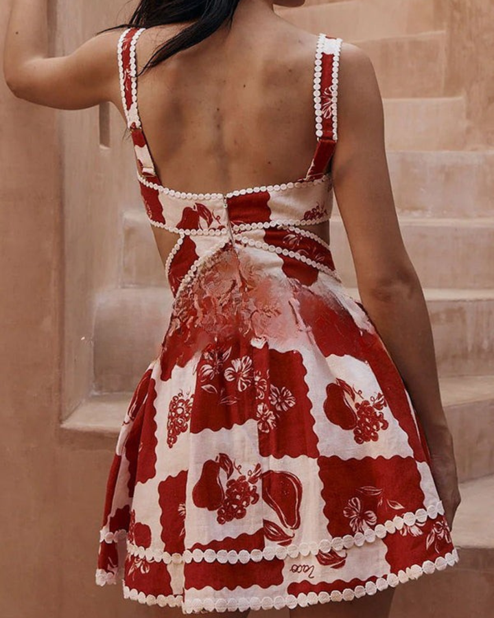 Ein-Schulter-Maxikleid aus Leinen für Damen