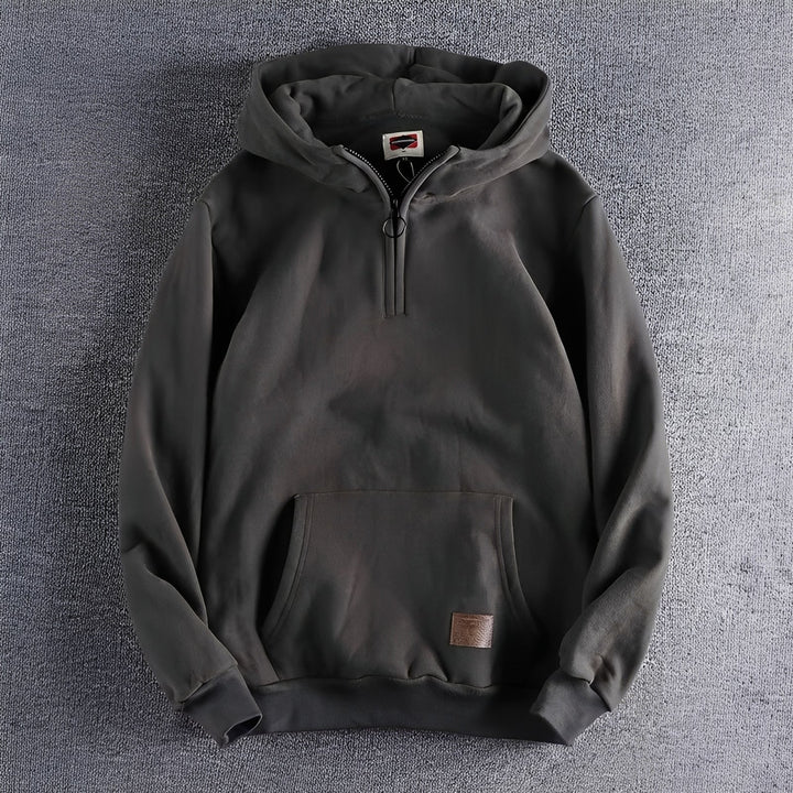 Tommy - Retro-Hoodie mit dickem Reißverschluss für Herren
