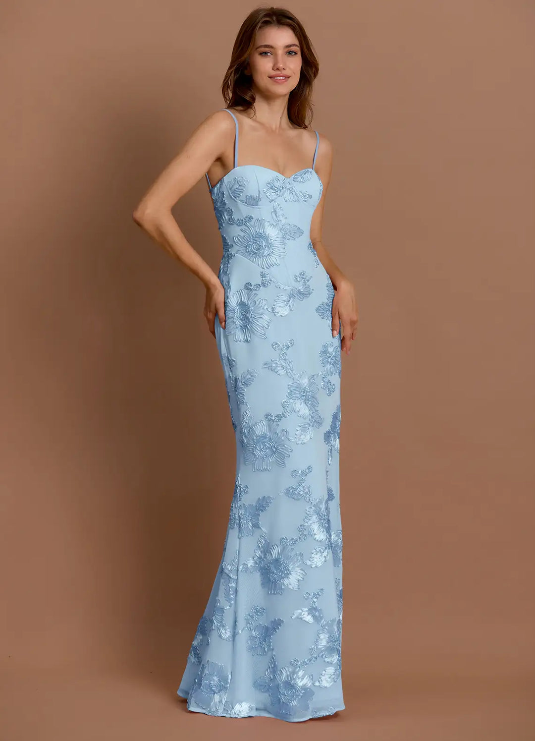 Maxikleid für Damen in Himmelblau