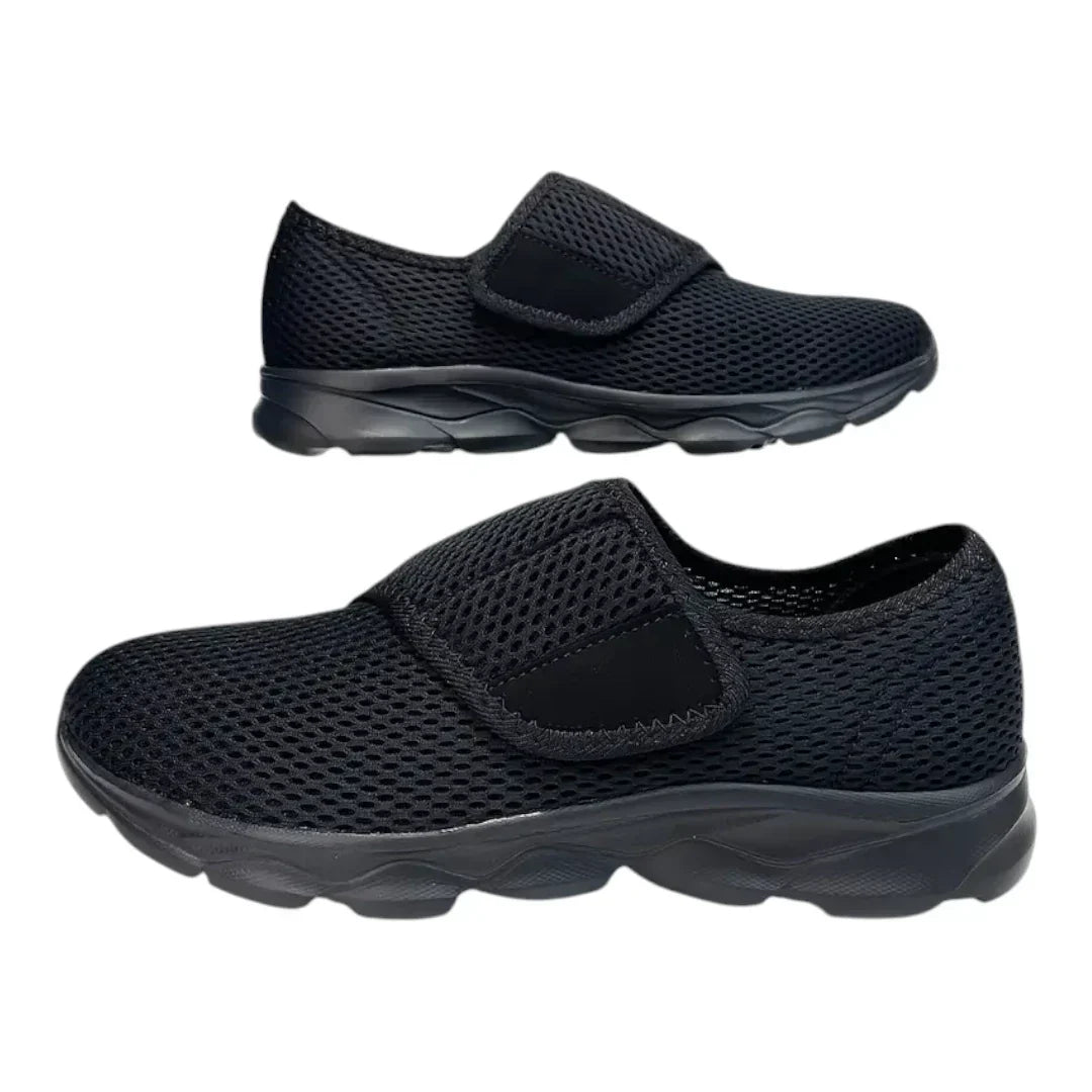 Damenschuhe für Diabetiker, breite Passform, Klettverschluss