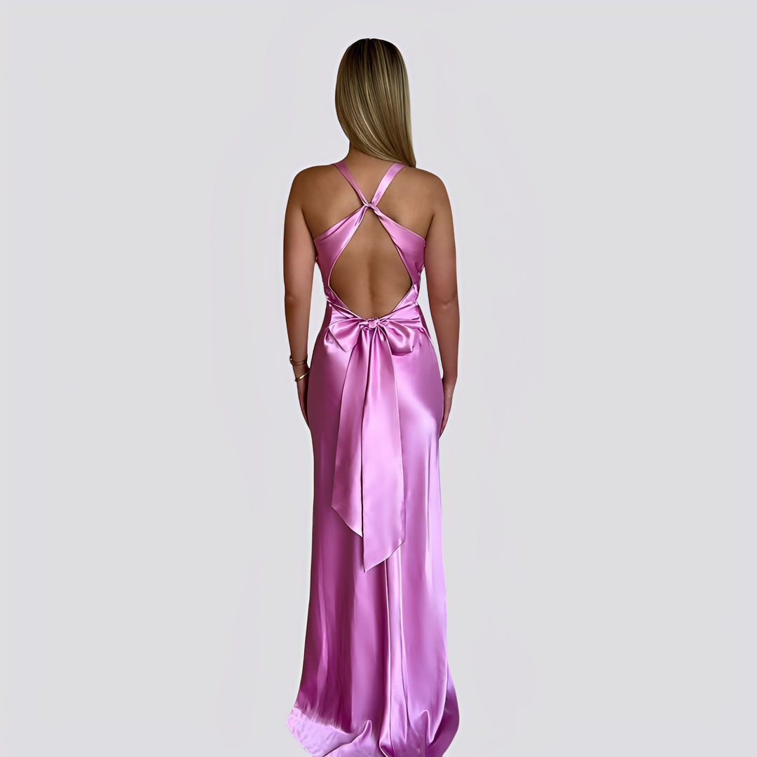 Caroline - Elegantes Maxikleid mit V-Ausschnitt für Damen