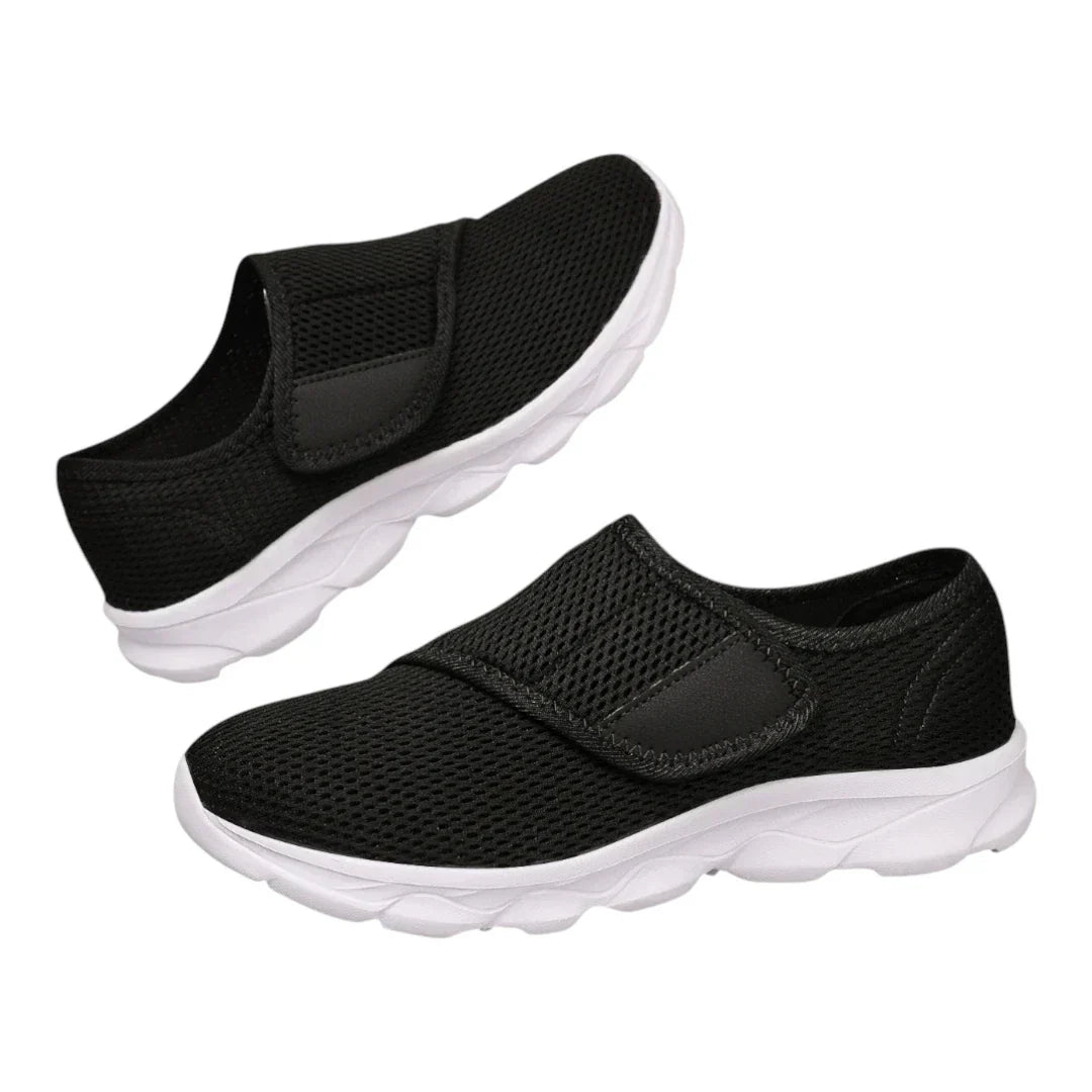 Damenschuhe für Diabetiker, breite Passform, Klettverschluss
