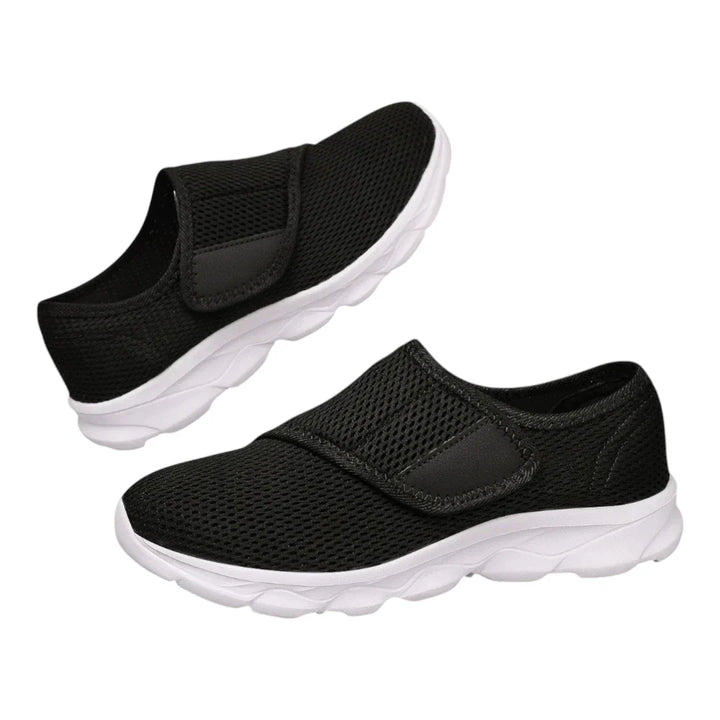 Damenschuhe für Diabetiker, breite Passform, Klettverschluss