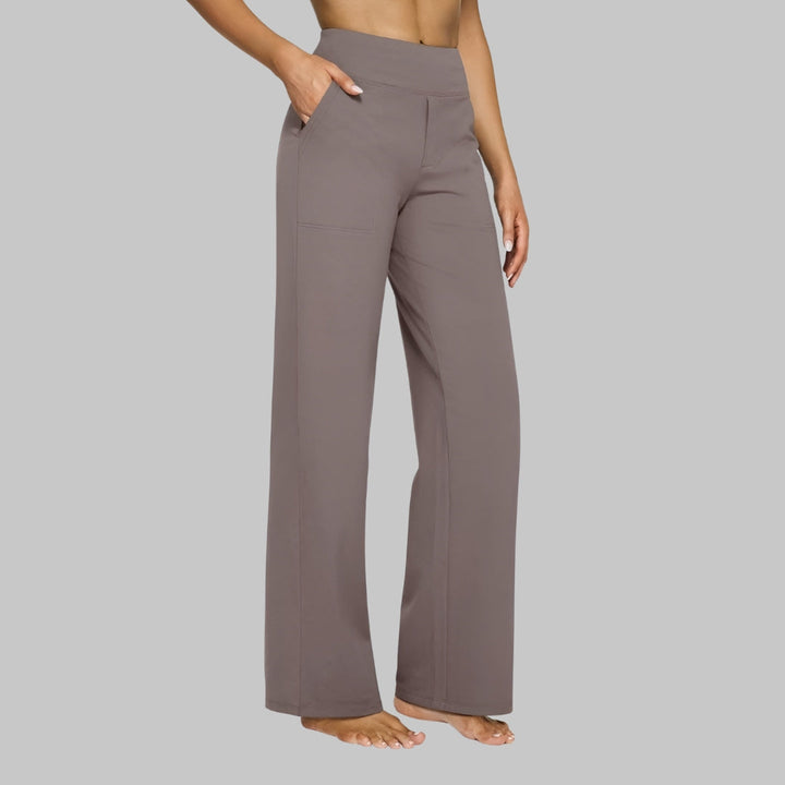 Damen-Stretchhose mit hoher Taille und Taschen