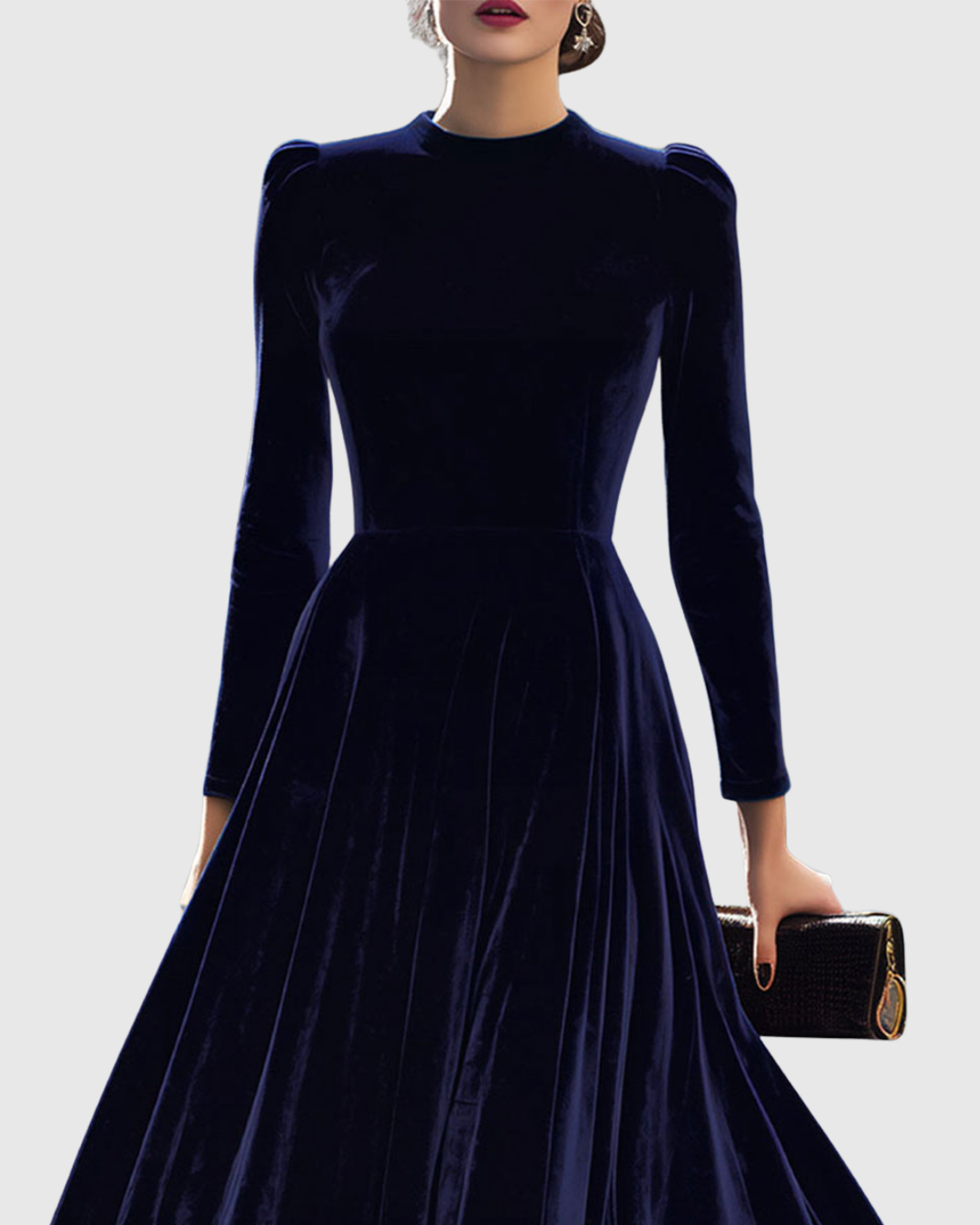 Brianna – Elegantes Midikleid aus Samt