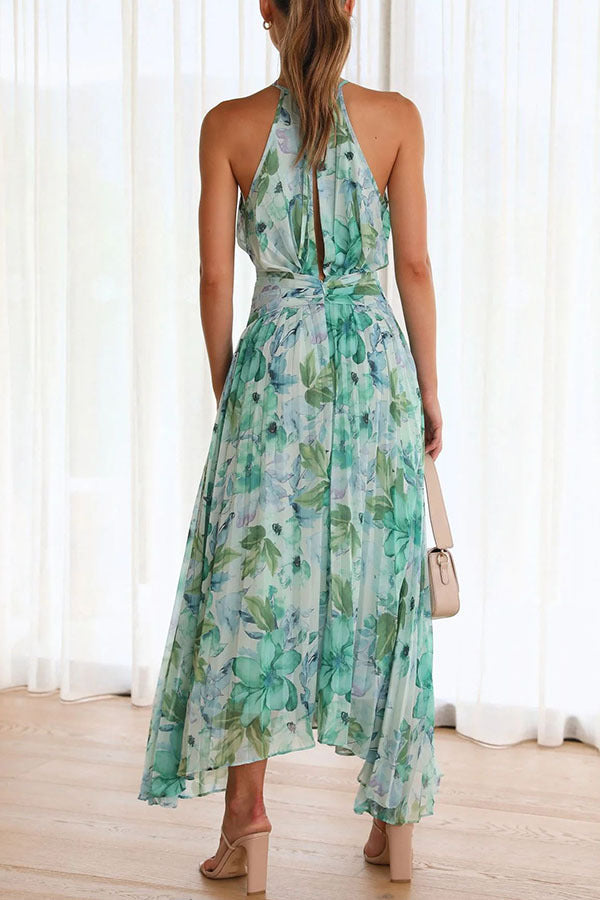 Abigail - Stilvolles, geblümtes Swing-Maxikleid für Damen