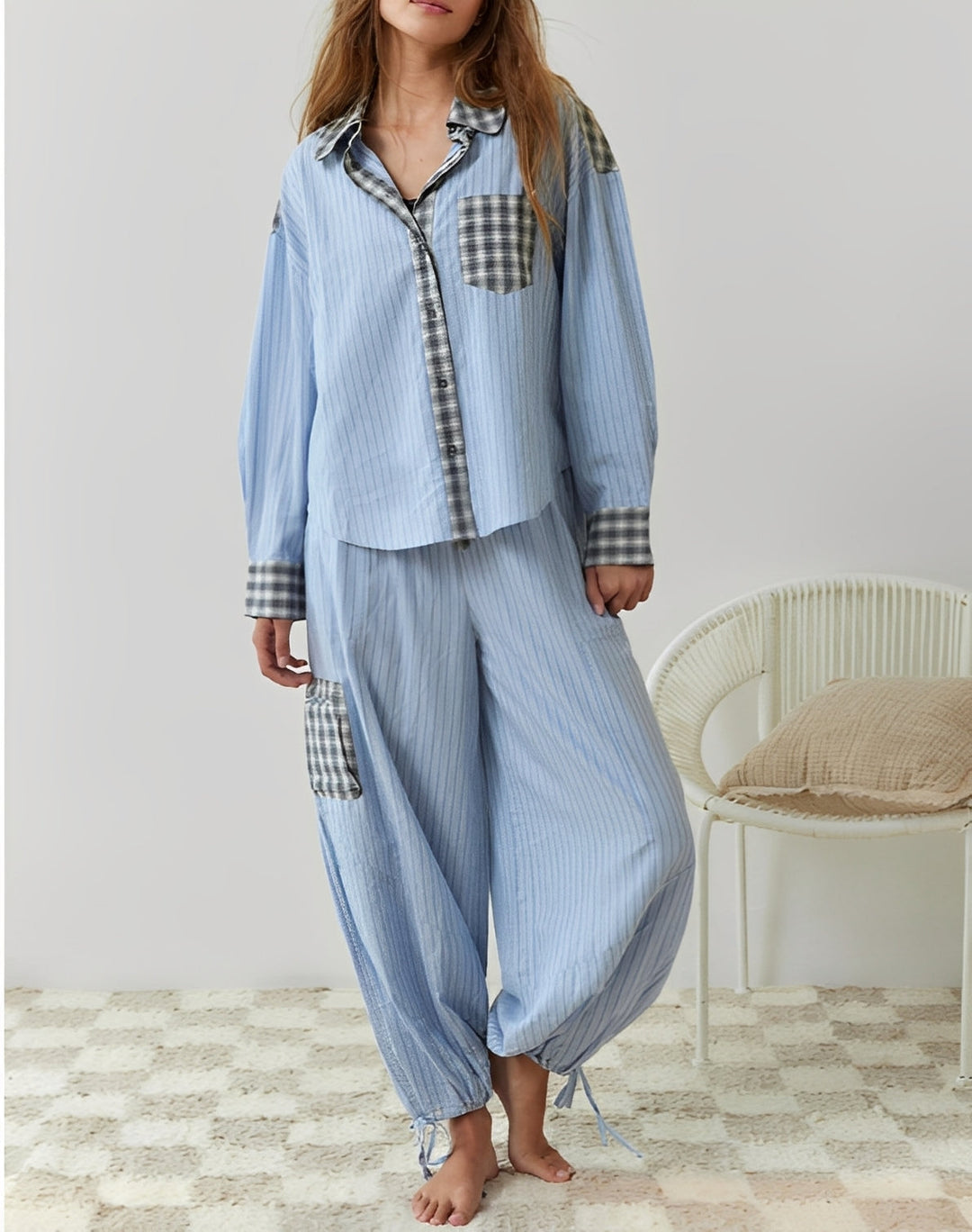 Sabrina - Lässiges, locker sitzendes Pyjama-Set für Damen