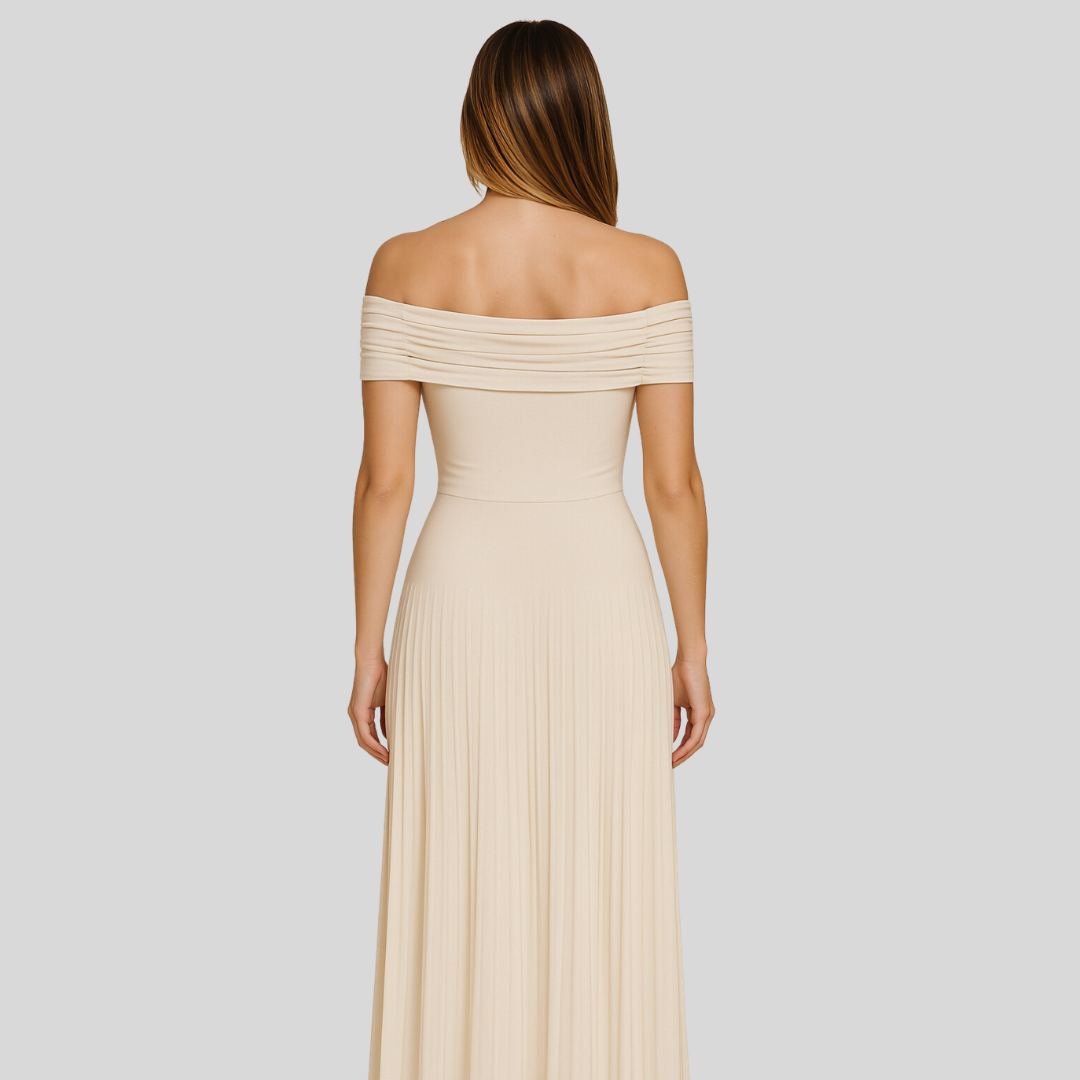Edith | Damen Hochzeitsgast Gefaltetes Maxikleid