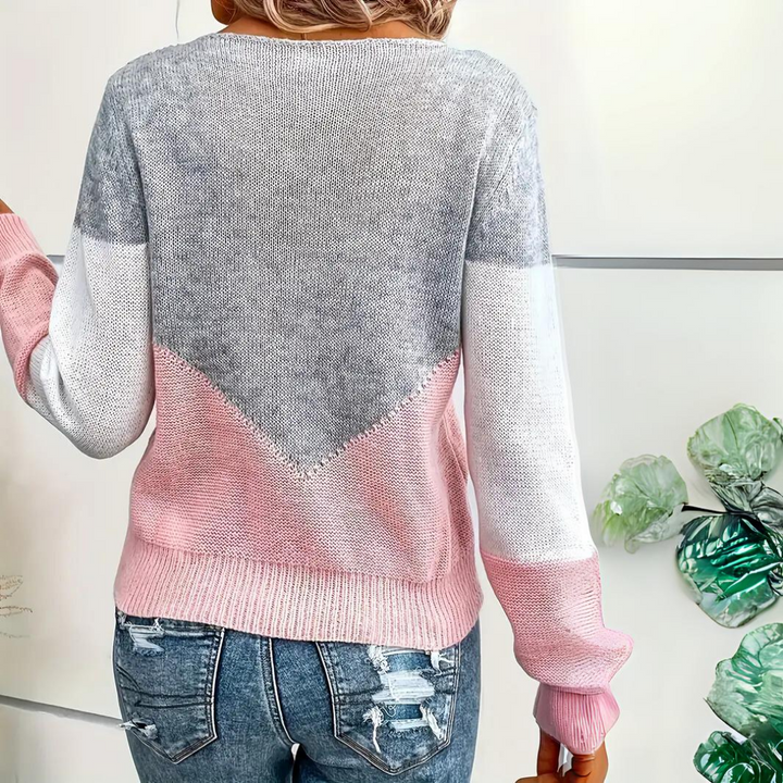 Anna | Damen Lässig Locker Geschnittener Pullover