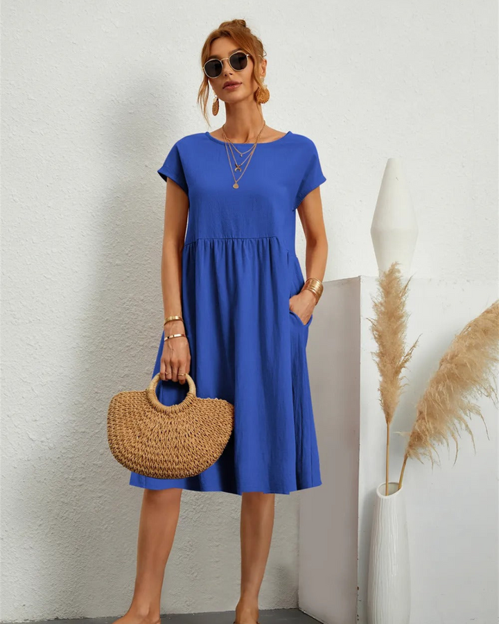 Damen Sommer Midi StrandKleid