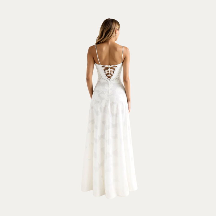 Michaela | Damen Hochzeitsgast Slip Maxikleid