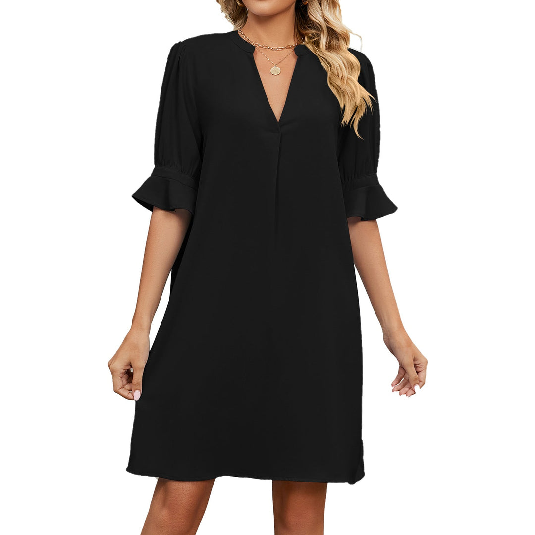 Catherine - Lockeres Kleid mit V-Ausschnitt für Damen