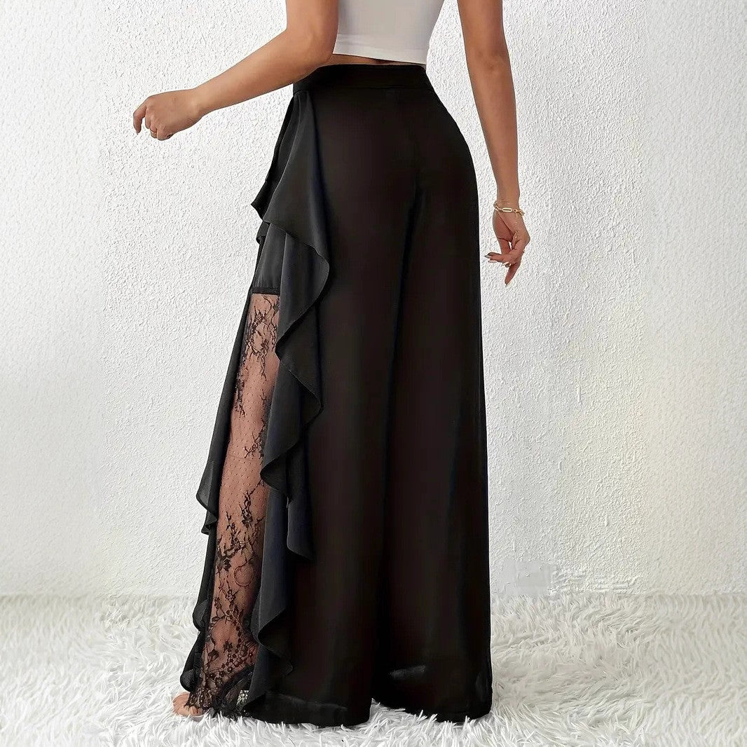 Melanie - Stilvolle Hose mit hoher Taille und weitem Bein für Damen