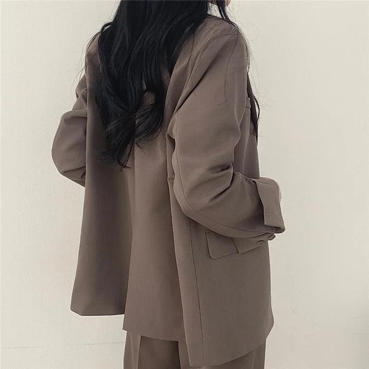 Maria | Damen Zweiteiliges Maßgeschneidertes Anzug-Set mit Langem Blazer