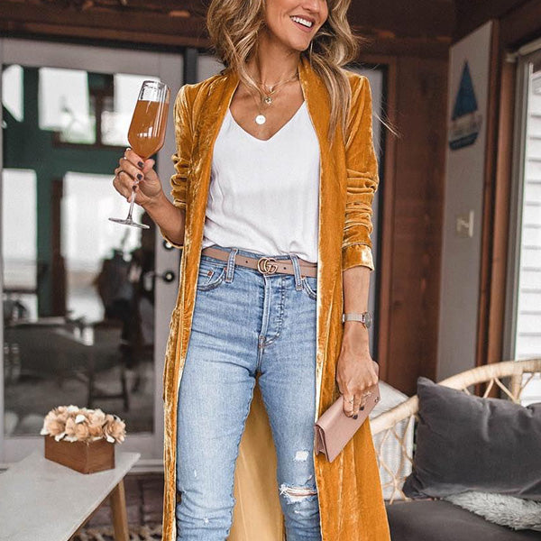 Kimono-Mantel aus Samt für Damen
