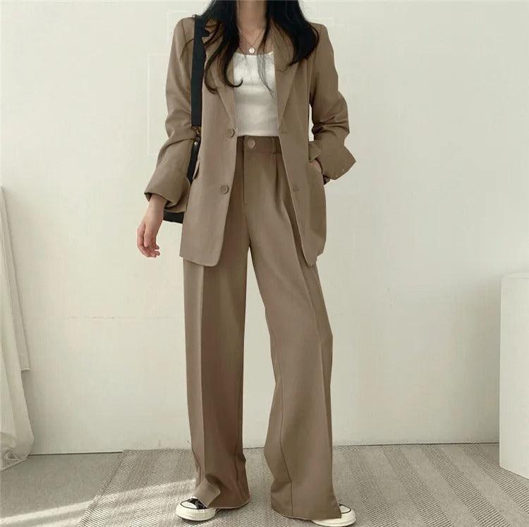 Maria | Damen Zweiteiliges Maßgeschneidertes Anzug-Set mit Langem Blazer