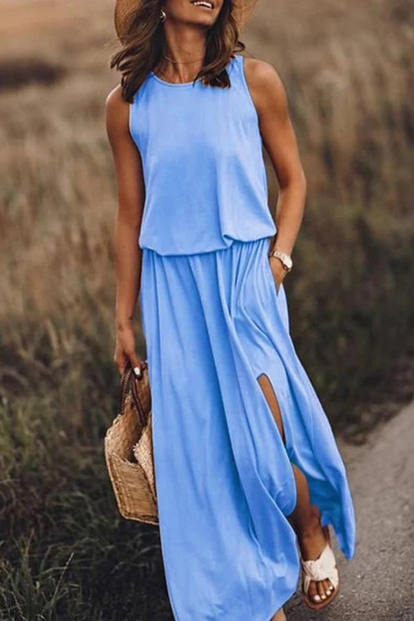 Katrin – Women Loose Fit Slit Maxi Dress - Image 3