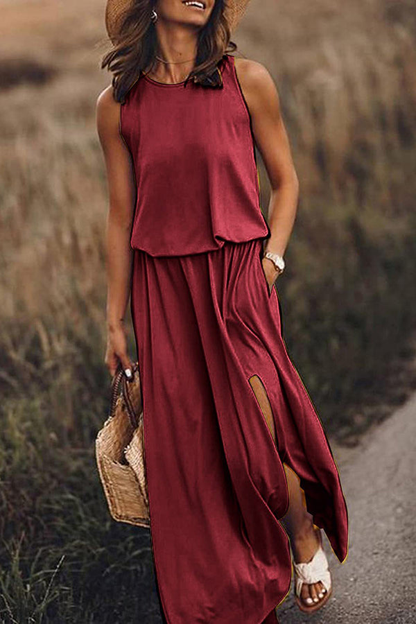 Katrin – Women Loose Fit Slit Maxi Dress - Image 8
