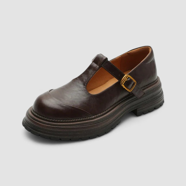 Emilia | Damen Plattform T Riemen Casual Schuhe