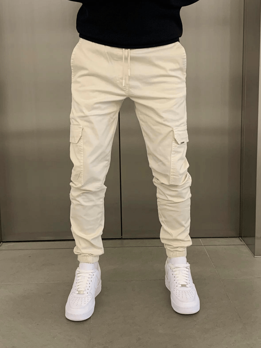 Cargohose Herren | Arbeitshosen Jogger Stil Mit Bündchen