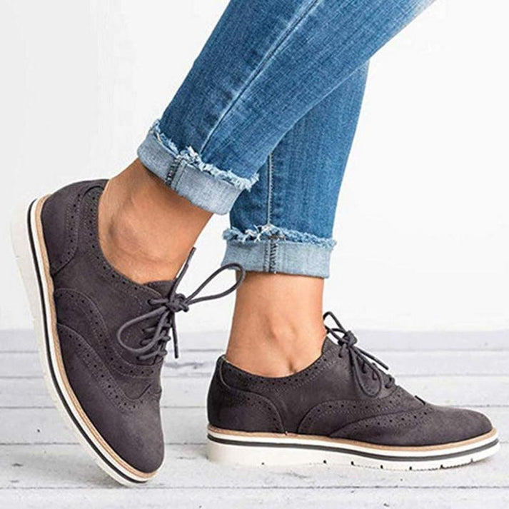 Damen Schnüroxfords – Orthopädische Schuhe mit Plateausohle