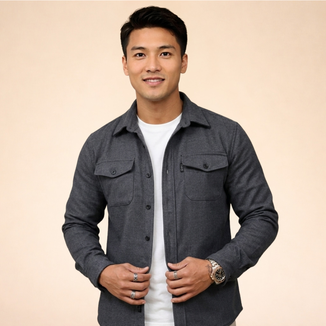 Leon | Atmungsaktive Herrenhemdjacke