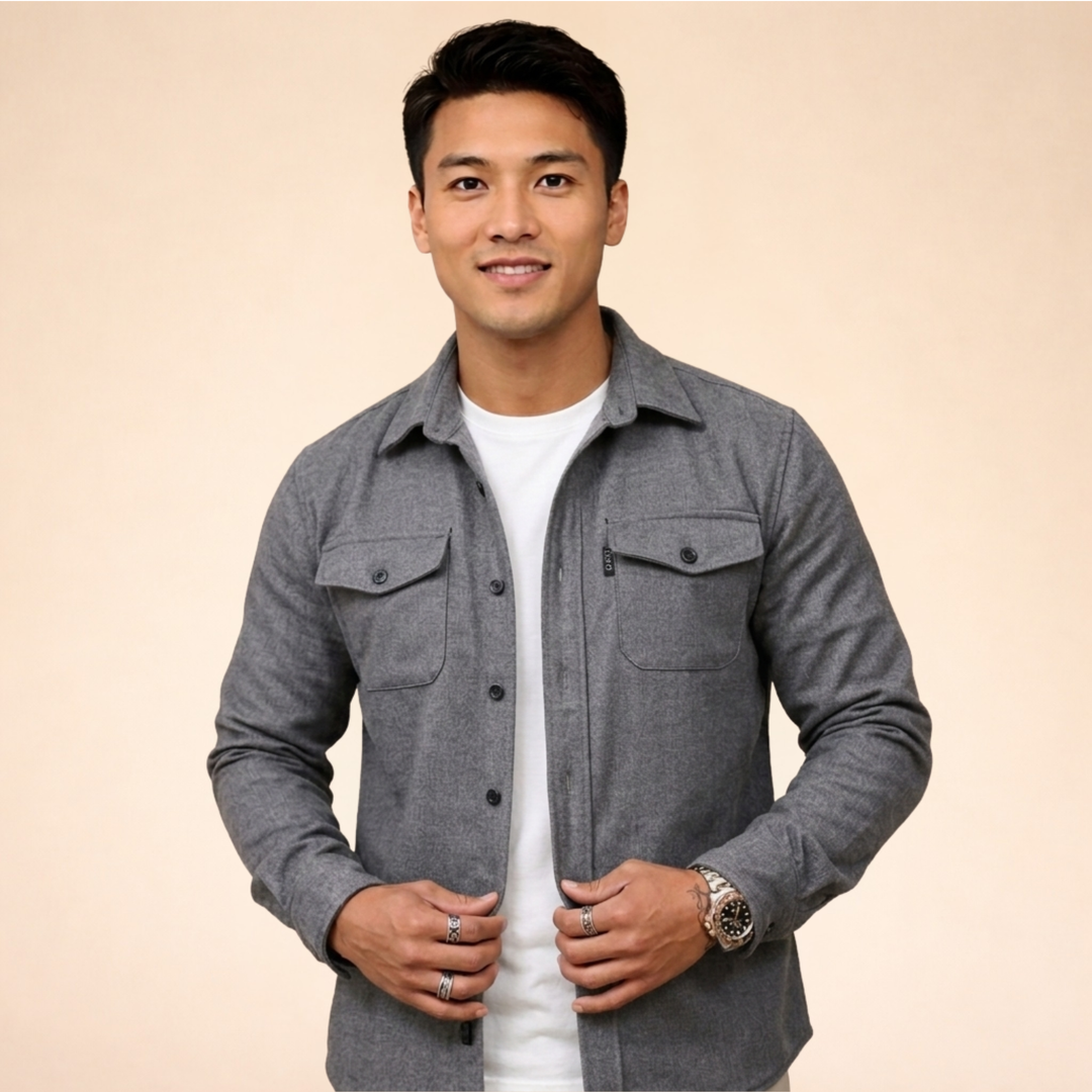 Leon | Atmungsaktive Herrenhemdjacke