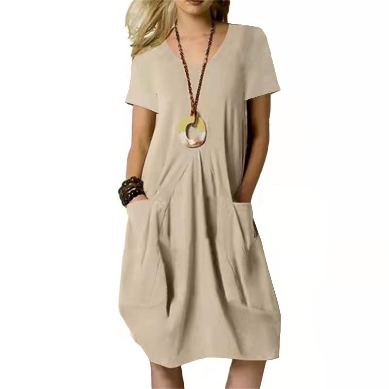 Damenkleid kurzarm mit Taschen