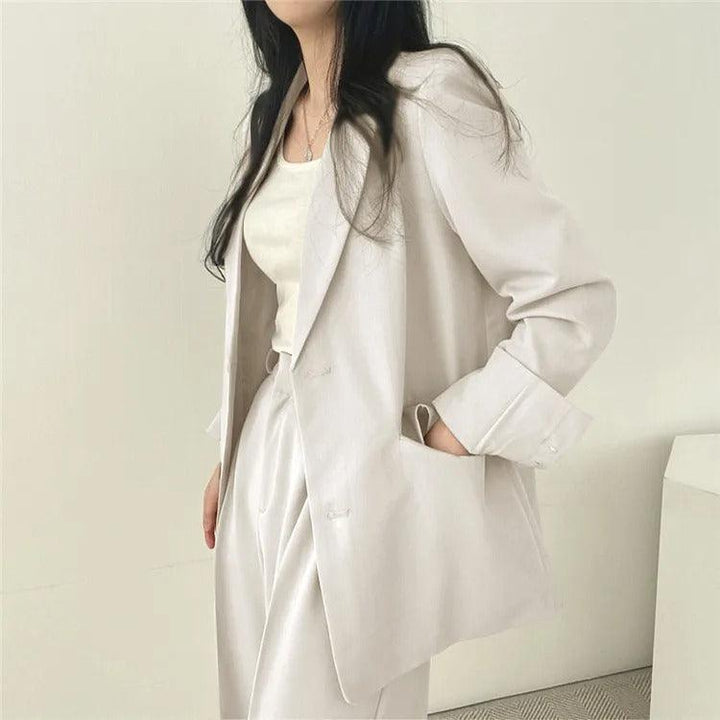 Maria | Damen Zweiteiliges Maßgeschneidertes Anzug-Set mit Langem Blazer