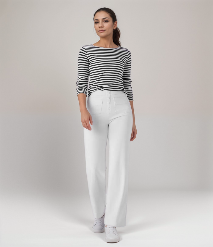 Damen Hose mit hoher Taille und figurformender Passform