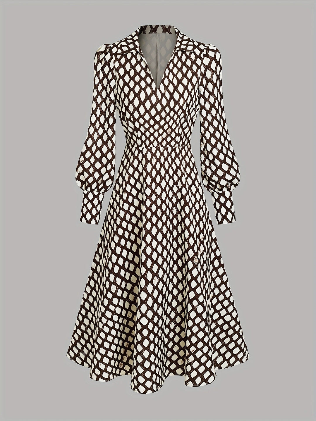 Bella - Elegante Rautenbedruckte Robe mit tailliertem Schnitt