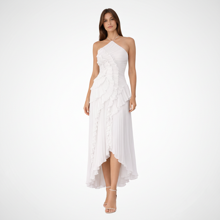 Imogen Maxi Kleid | Ärmelloses Halter Rückenfreies Sommerkleid