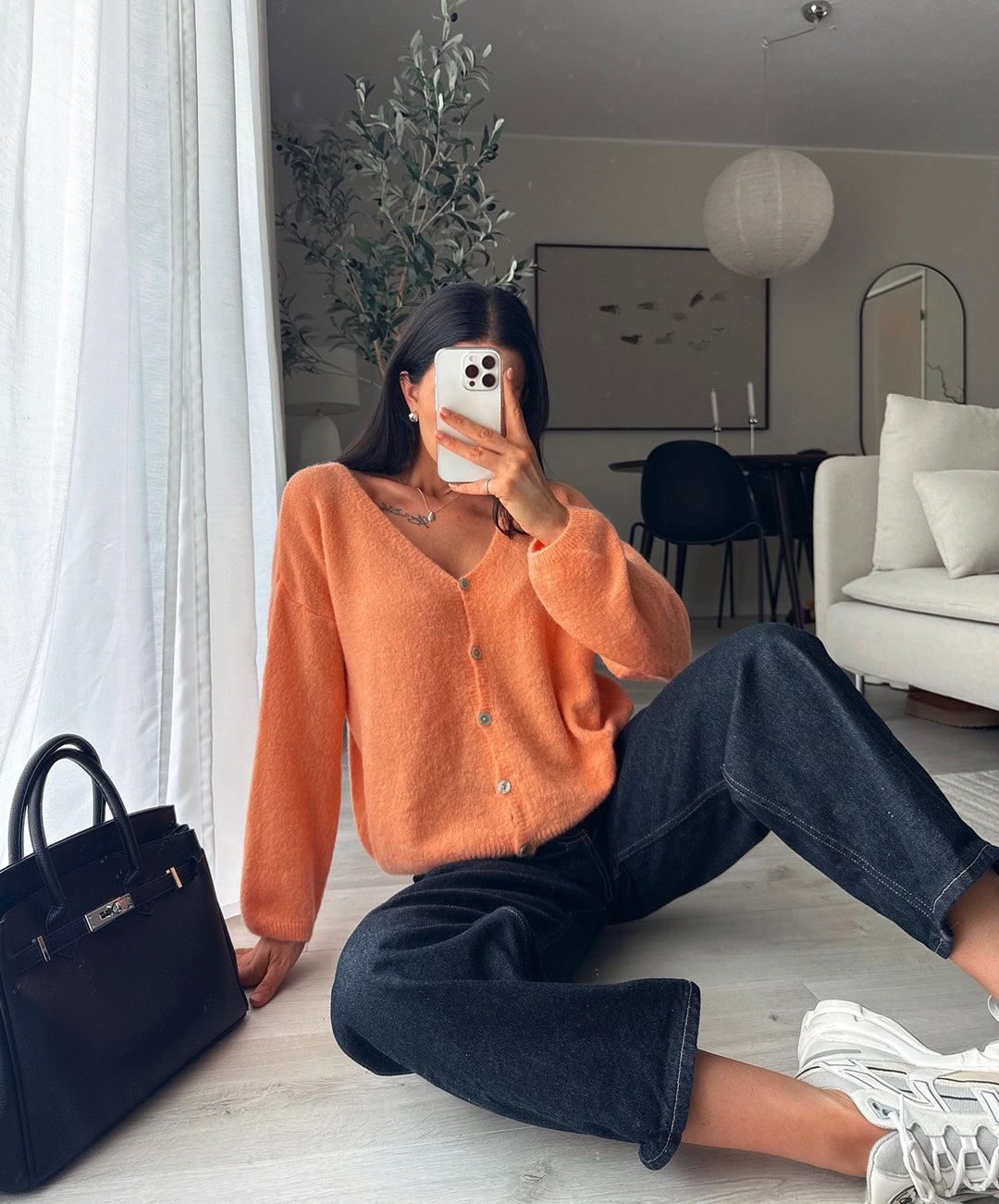 Cardigan Liz Orange
