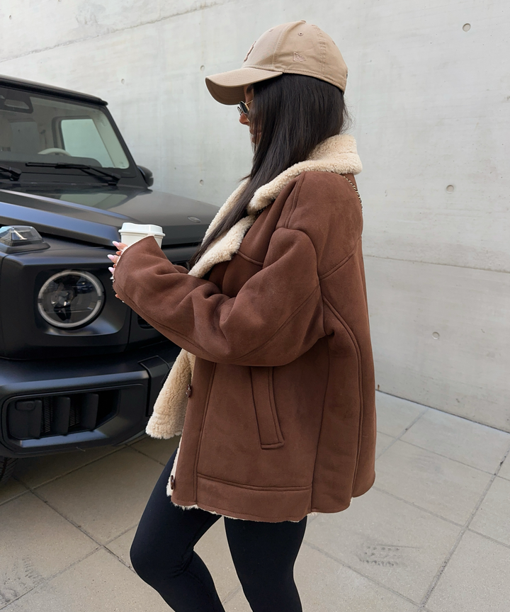 Lederjacke Penny braun