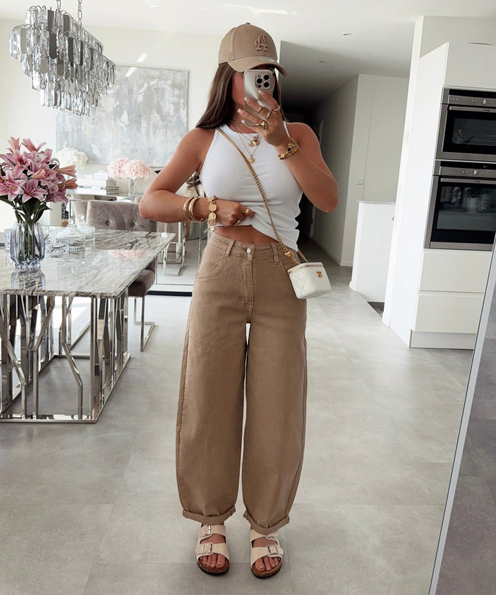 Stretch Balloon Jeans Aleno Camel Ladypolitan ♡